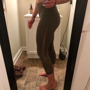 Lululemon crops with mesh detail